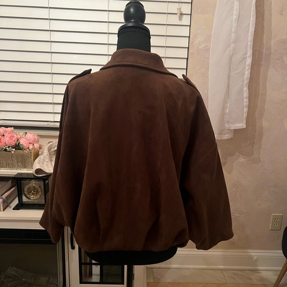 Zara Brown Bomber Jacket - Picture 3 of 5
